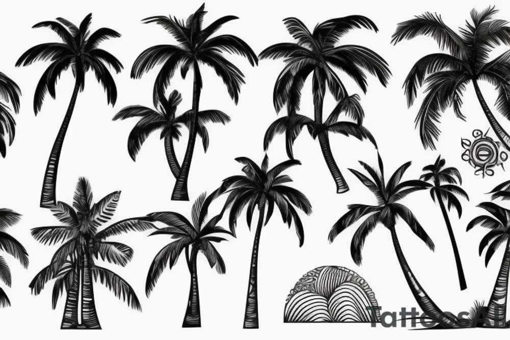 Palm tree tattoo idea