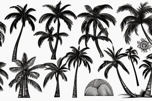 Palm tree tattoo idea