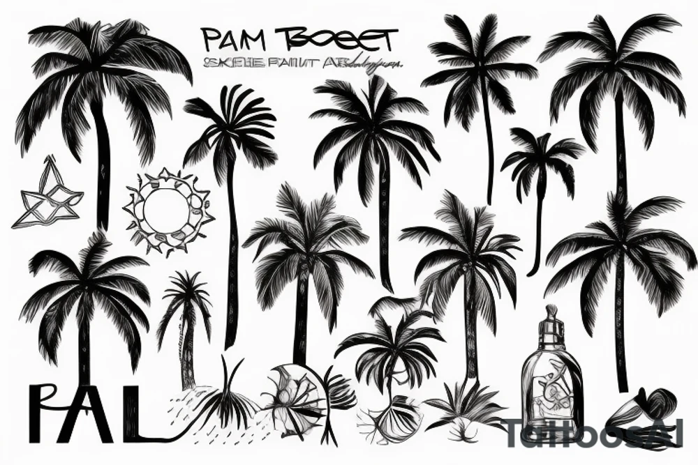 Palm tree tattoo idea