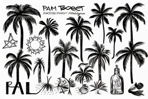 Palm tree tattoo idea