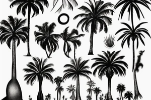 Palm tree tattoo idea