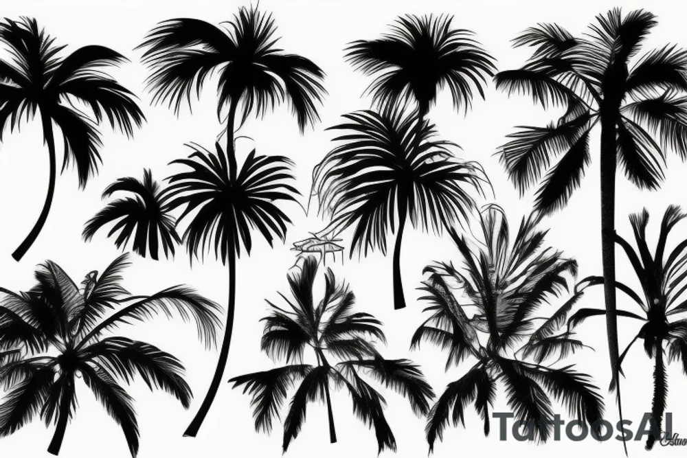 Palm tree tattoo idea