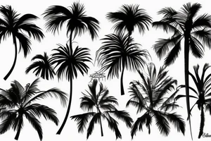 Palm tree tattoo idea