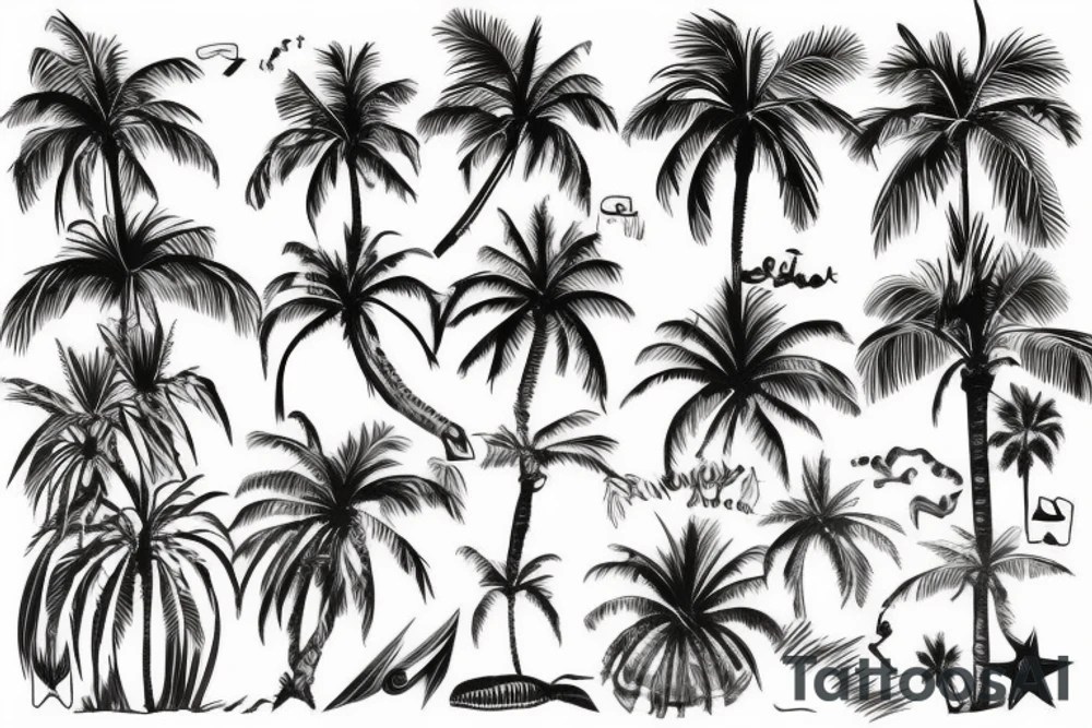 Palm tree tattoo idea