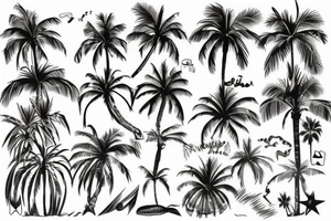 Palm tree tattoo idea