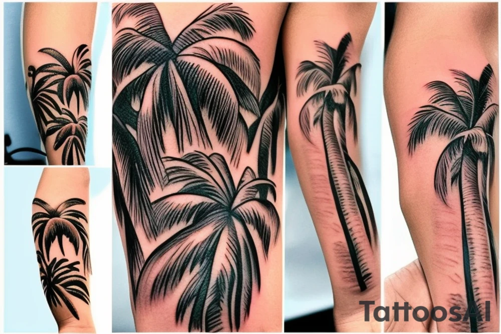 Palm tree tattoo idea
