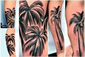 Palm tree tattoo idea