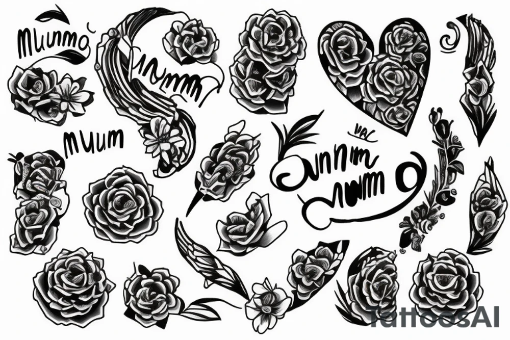 i love my mum tattoo idea