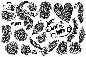 i love my mum tattoo idea