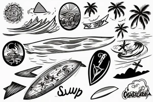 surf, beach tattoo idea