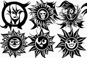 Cloud with sun rays shining down shoulder/chest tattoo tattoo idea