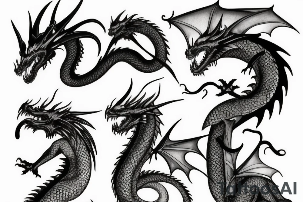 Realistic dragon tattoo idea