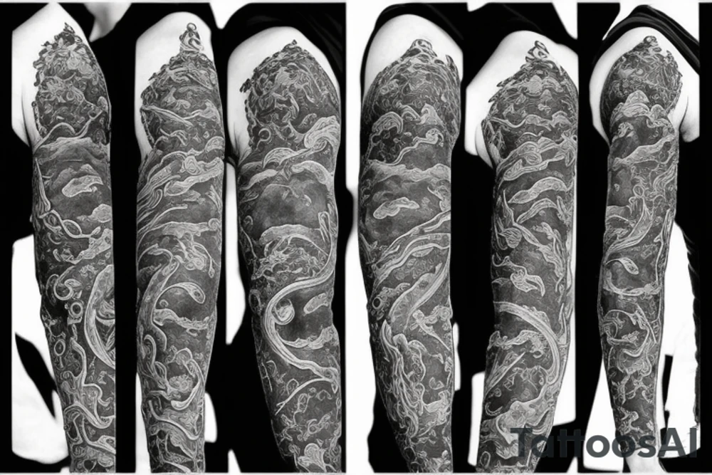 dragon full sleve tattoo idea