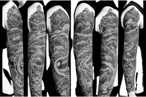 dragon full sleve tattoo idea