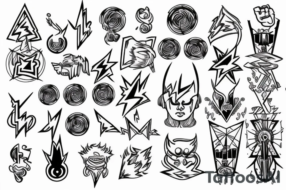 Lightning bolt trump ohm tattoo idea