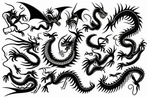 dragon full sleve tattoo idea