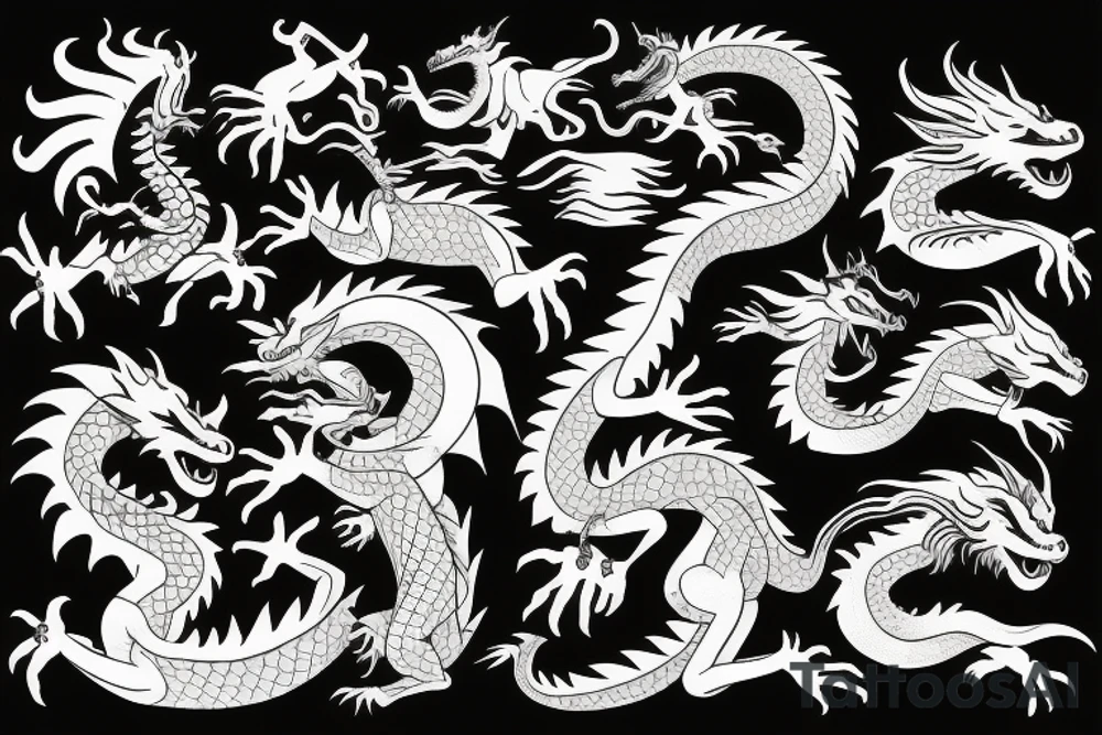 dragon full sleve tattoo idea