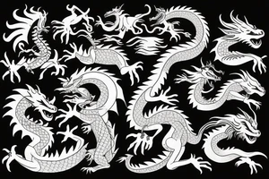 dragon full sleve tattoo idea