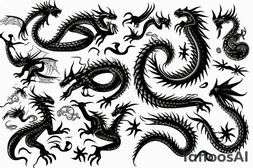 dragon bones tattoo idea
