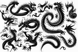 dragon bones tattoo idea