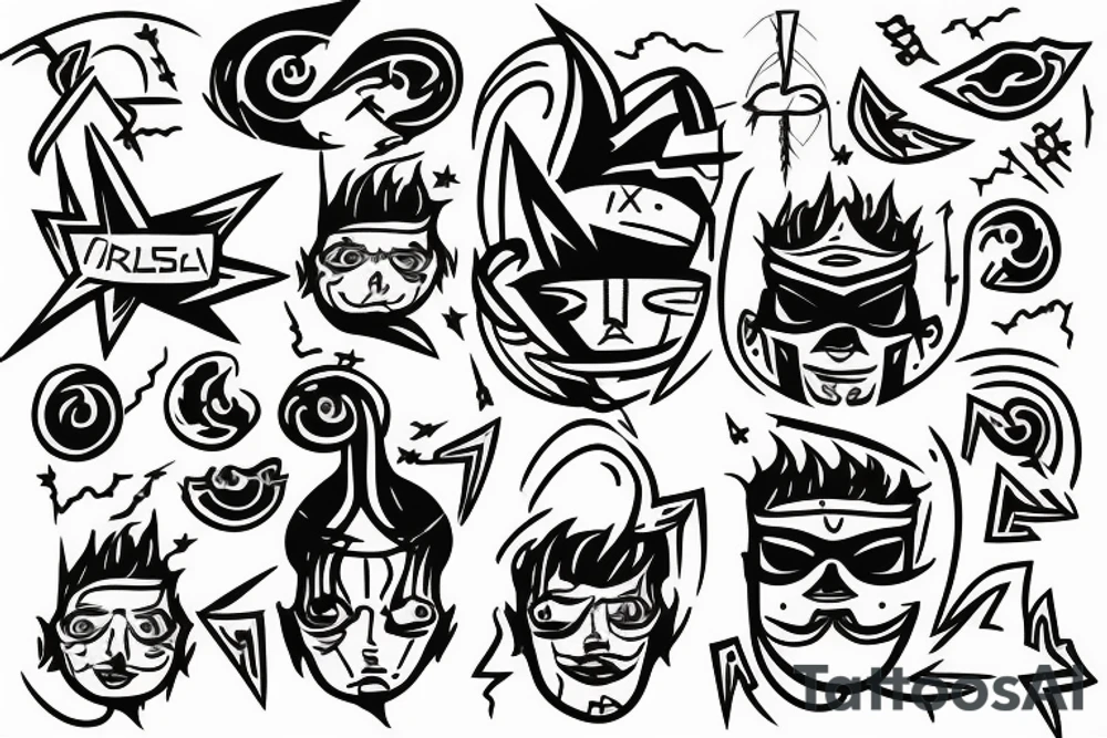 Lightning bolt trump ohm tattoo idea