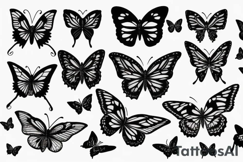 butterfly with L incorperated tattoo idea