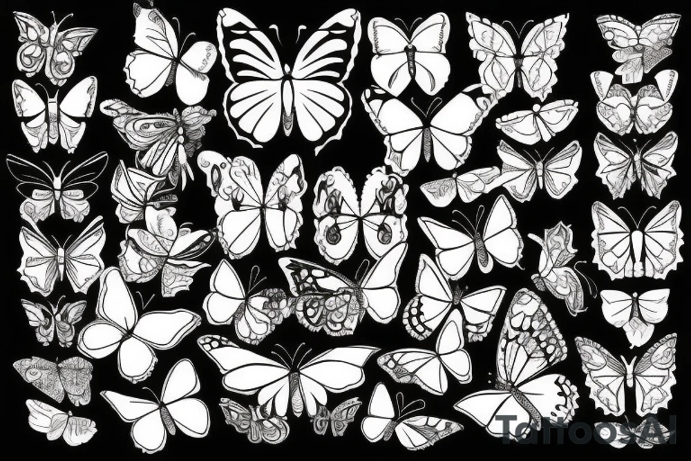 butterfly with L incorperated tattoo idea