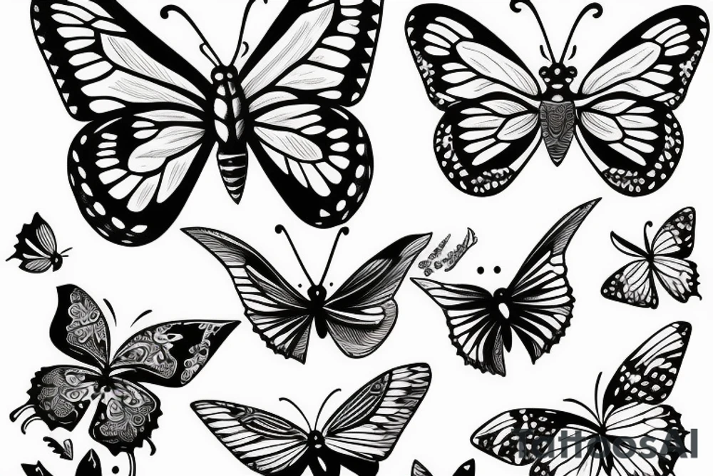 butterfly with L incorperated tattoo idea