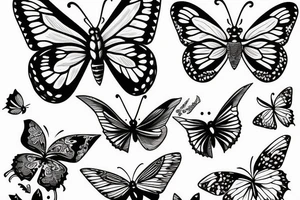 butterfly with L incorperated tattoo idea