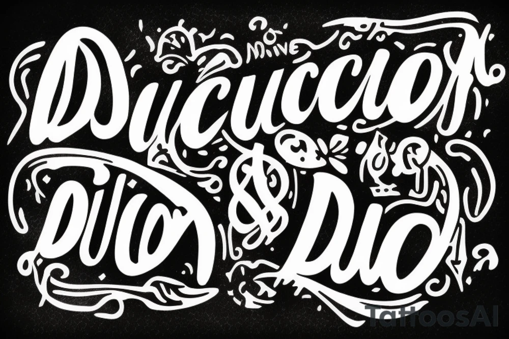 A quote "non ducor, duco" in a classic black font for a small woman's arm highlighted by line art tattoo idea