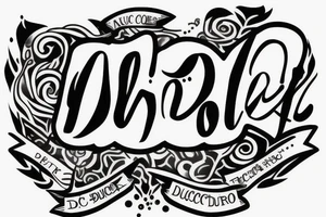 A quote "non ducor, duco" in a classic black font for a small woman's arm highlighted by line art tattoo idea
