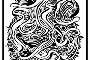 A quote "non ducor, duco" in a classic black font for a small woman's arm highlighted by line art in an ancient style tattoo idea