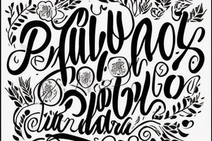 A quote "non ducor, duco" in dainty but ancient looking lettering highlighted by text art that wouldn't look out of place in ancient script tattoo idea