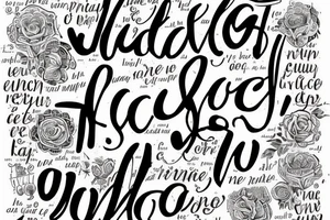 A quote "non ducor, duco" in dainty but ancient looking lettering highlighted by text art that wouldn't look out of place in ancient script tattoo idea