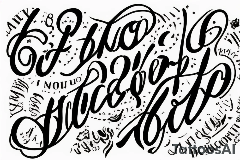A quote "non ducor, duco" in dainty but ancient looking lettering highlighted by text art that wouldn't look out of place in ancient script tattoo idea