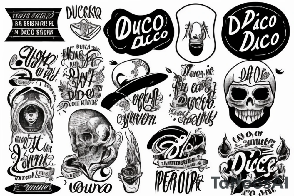 A quote "non ducor, duco" in fine lettering tattoo idea