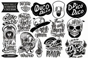 A quote "non ducor, duco" in fine lettering tattoo idea