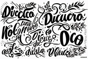 A quote "non ducor, duco" in fine lettering tattoo idea