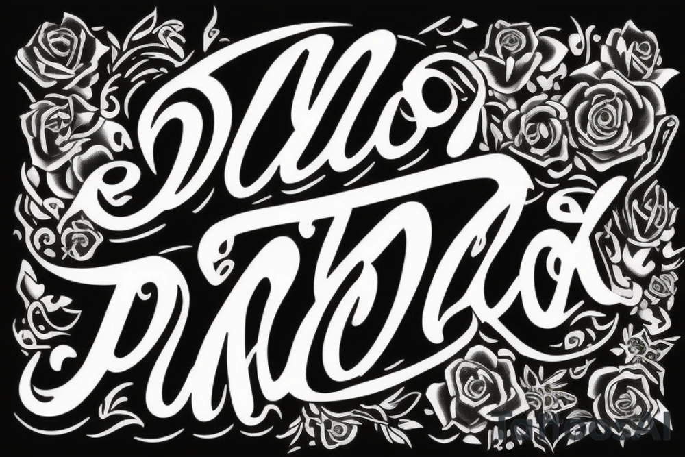 A quote "non ducor, duco" in fine lettering tattoo idea