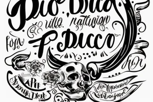 A quote "non ducor, duco" in fine lettering tattoo idea