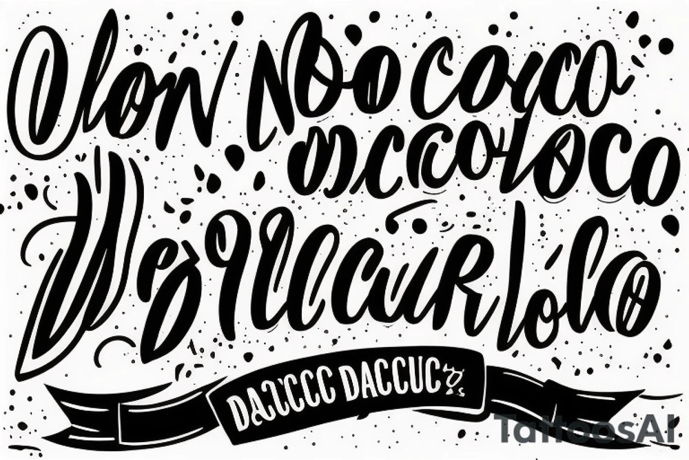 A quote "non ducor, duco" in fine lettering tattoo idea