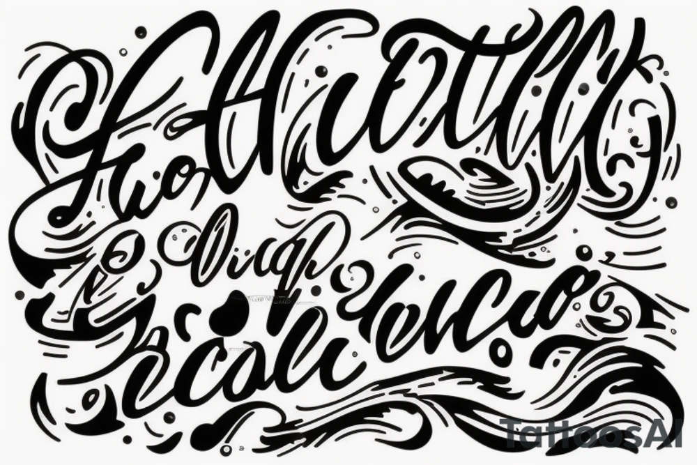 A quote "non ducor, duco" in fine lettering tattoo idea