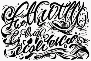 A quote "non ducor, duco" in fine lettering tattoo idea