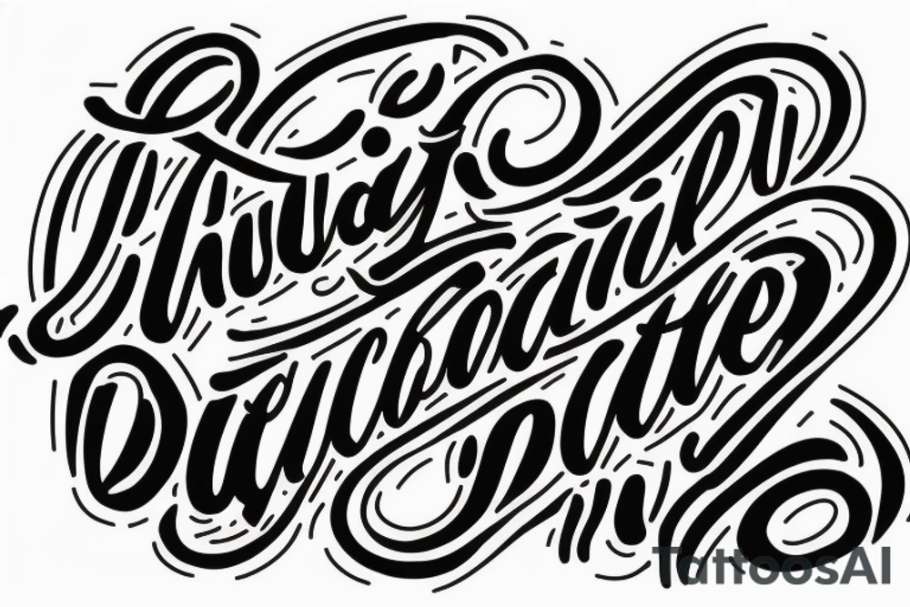 A quote "non ducor, duco" in fine lettering tattoo idea