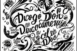 A quote "non ducor, duco" in fine lettering tattoo idea