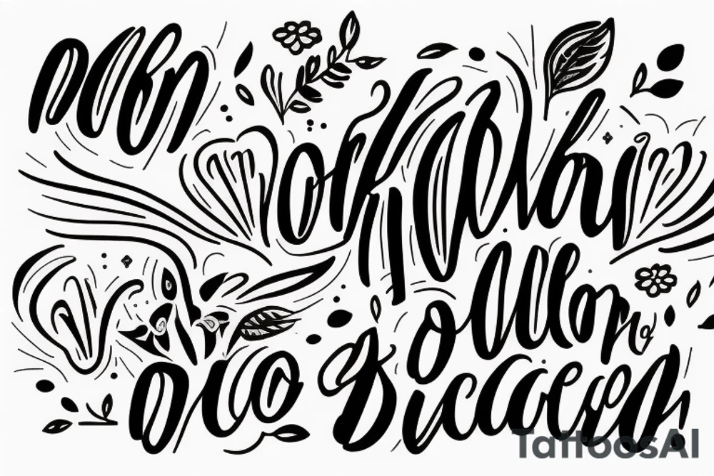 A quote "non ducor, duco" in fine, feminine lettering tattoo idea