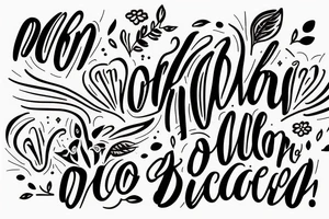 A quote "non ducor, duco" in fine, feminine lettering tattoo idea