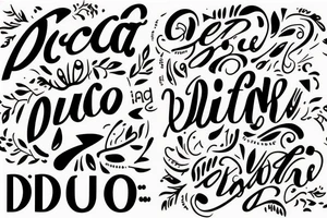 A quote "non ducor, duco" in fine, feminine lettering tattoo idea