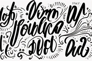 A quote "non ducor, duco" in fine, feminine lettering tattoo idea