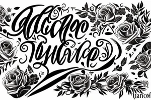 A quote "non ducor, duco" in fine, feminine lettering tattoo idea